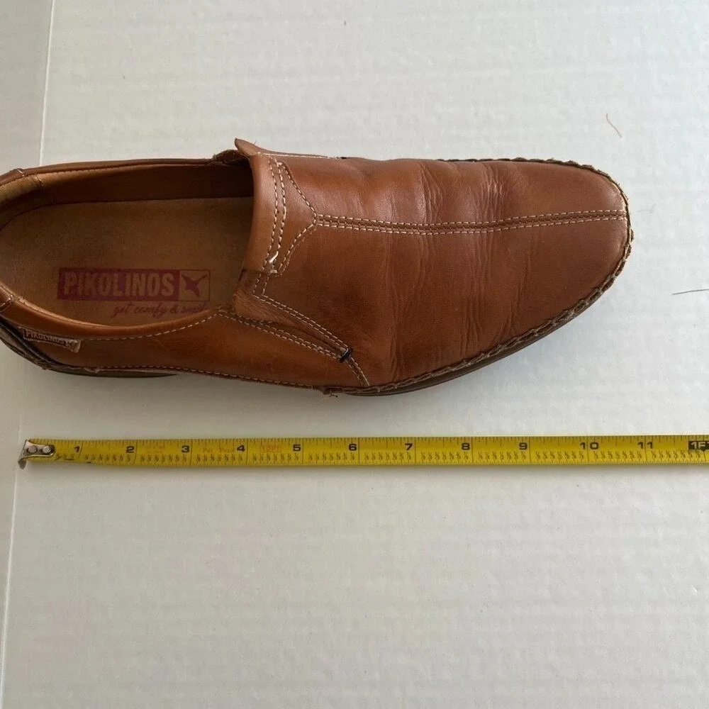 Pikolinos Mens Sz 40 San Telmo Calfskin Leather Loafer Slip On Brandy Shoes